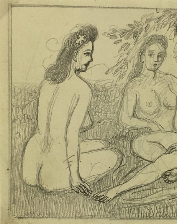 Nudes Original Art - Nudes, Albert Vialé, c.1940