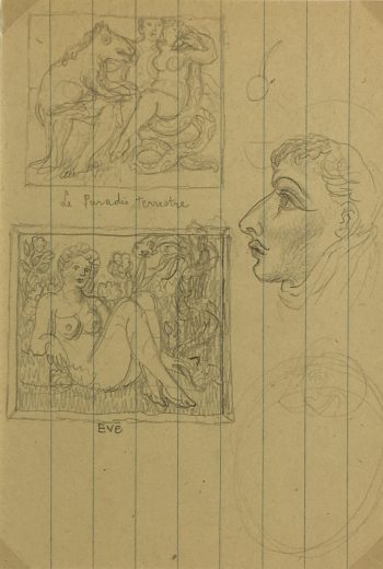 Nudes Original Art - Earthly Paradise, Albert Vialé, c.1930