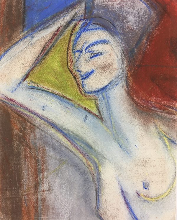 Nudes Original Art - Oil Pastel - Nude, c.1970