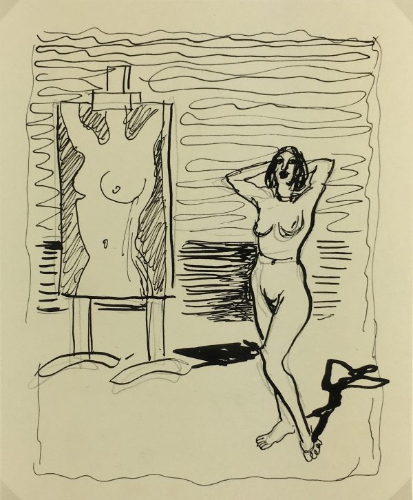 Nudes Original Art - Pen/Ink - Modern, Albert Vialé, c.1930