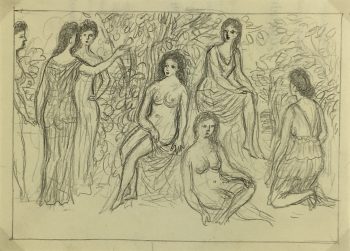Nudes Original Art - Nudes, Albert Vialé, c.1940