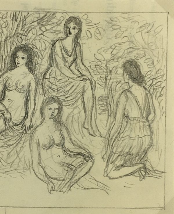 Nudes Original Art - Nudes, Albert Vialé, c.1940