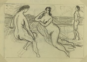 Nudes Original Art - Nudes, Albert Vialé, c.1940