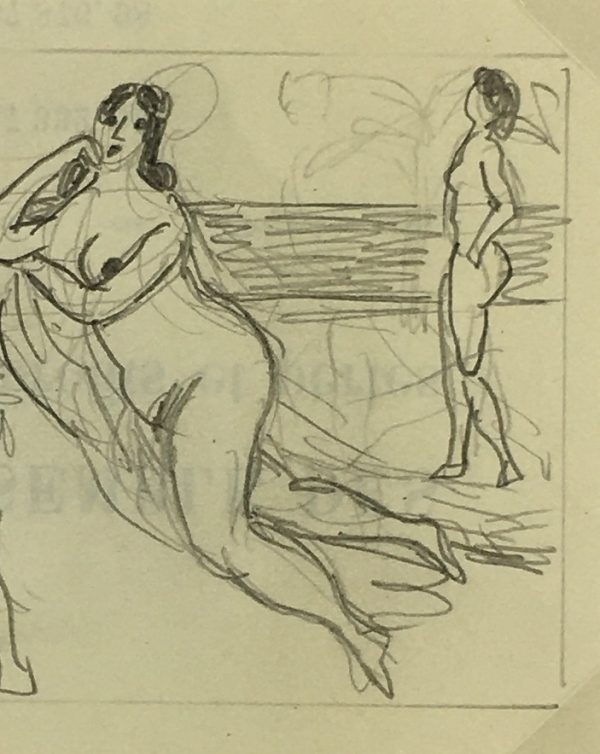 Nudes Original Art - Nudes, Albert Vialé, c.1940