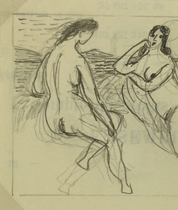 Nudes Original Art - Nudes, Albert Vialé, c.1940