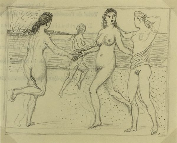 Nudes Original Art - Nudes, Albert Vialé, c.1940