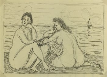 Nudes Original Art - Nudes, Albert Vialé, c.1940