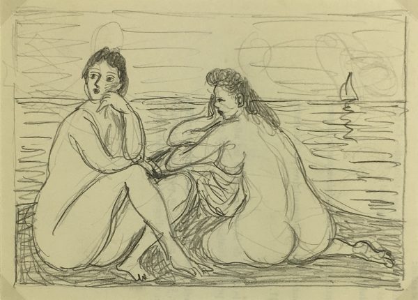 Nudes Original Art - Nudes, Albert Vialé, c.1940