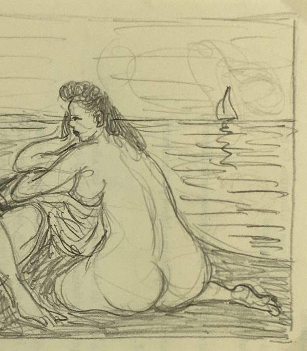 Nudes Original Art - Nudes, Albert Vialé, c.1940