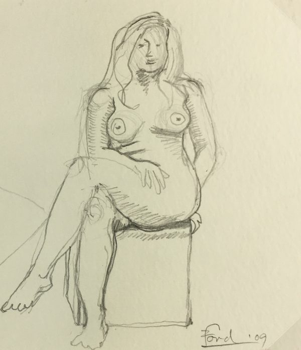 Nudes Original Art - Tattoo Artist, Signed, 2009