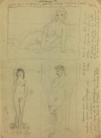 Nudes Original Art - Nudes, Albert Vialé, c.1935