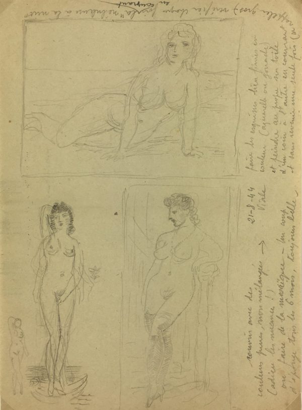 Nudes Original Art - Nudes, Albert Vialé, c.1935