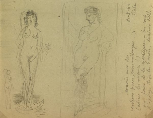 Nudes Original Art - Nudes, Albert Vialé, c.1935