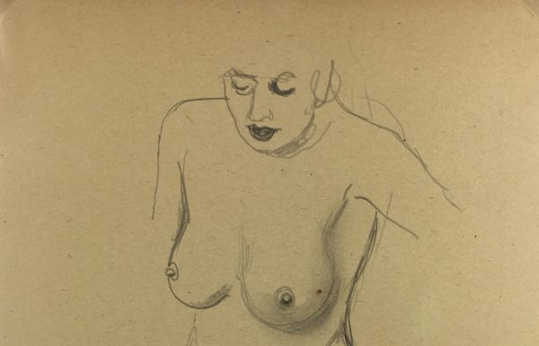 Nudes Original Art - Pencil - Nude, Albert Vialé, c.1930