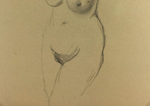Nudes Original Art - Pencil - Nude, Albert Vialé, c.1930