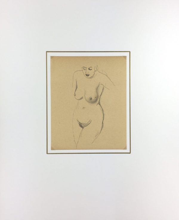 Nudes Original Art - Pencil - Nude, Albert Vialé, c.1930