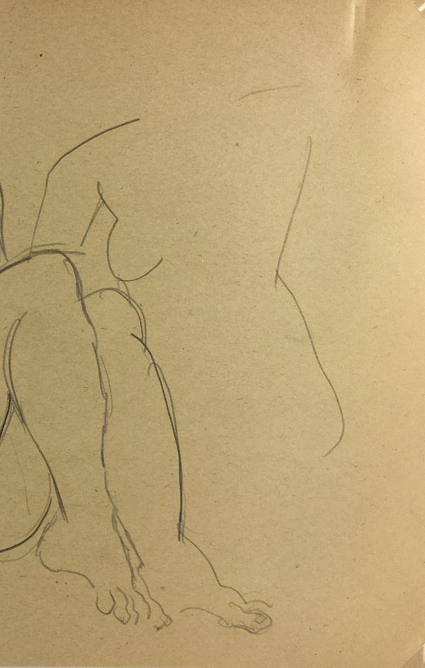 Nudes Original Art - Pencil - Nude, Albert Vialé, c.1930