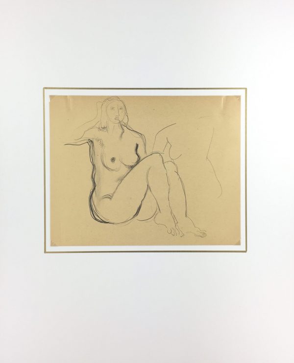 Nudes Original Art - Pencil - Nude, Albert Vialé, c.1930