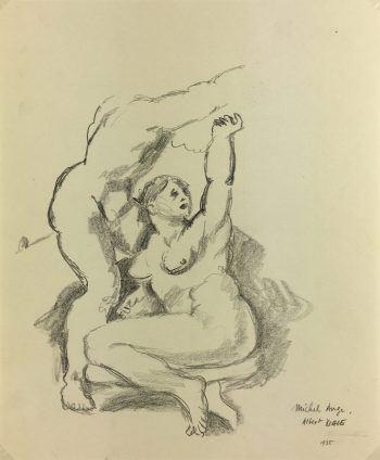 Nudes Original Art - Pencil - Study, Albert Vialé, 1935