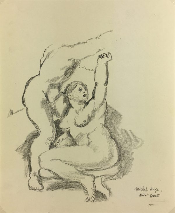 Nudes Original Art - Pencil - Study, Albert Vialé, 1935