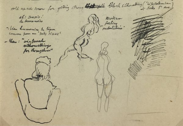 Nudes Original Art - Artist's Notes, Albert Vialé, 1938