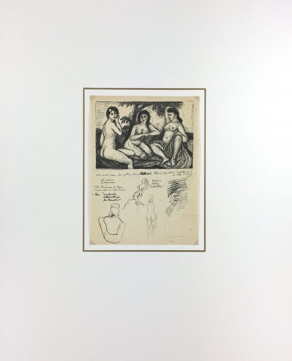 Nudes Original Art - Artist's Notes, Albert Vialé, 1938