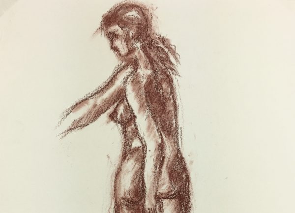 Nudes Original Art - Sanguine Draw - French Nude, c.1950
