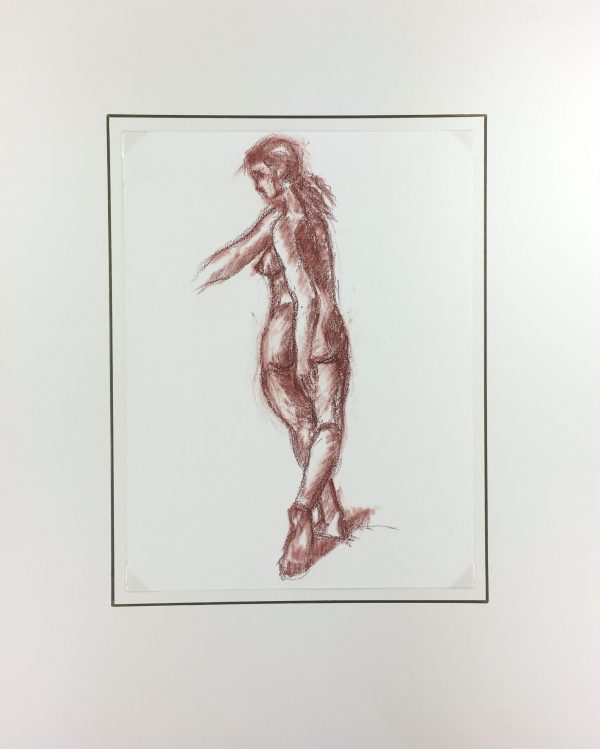 Nudes Original Art - Sanguine Draw - French Nude, c.1950