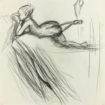 Nudes Original Art - Nude Sketch, French, c.1950