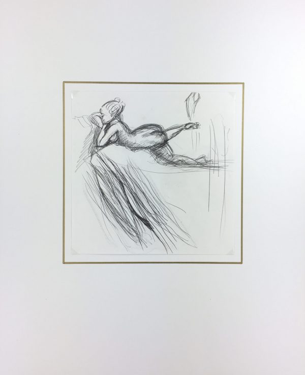 Nudes Original Art - Nude Sketch, French, c.1950