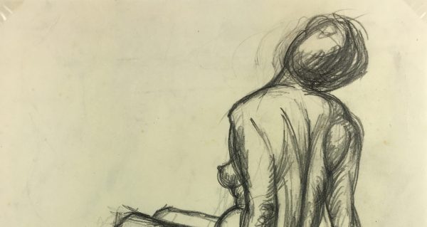 Nudes Original Art - Nude Drawing, Tattoo Artist, 2009