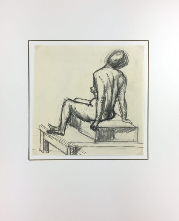 Nudes Original Art - Nude Drawing, Tattoo Artist, 2009