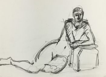 Nudes Original Art - Nudes, French, 1980s
