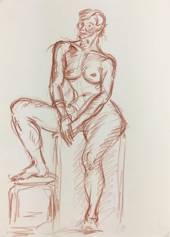 Nudes Original Art - Nudes, French, 1980s