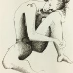 Nudes Original Art - Nude Drawing, H. Treville, 1990s