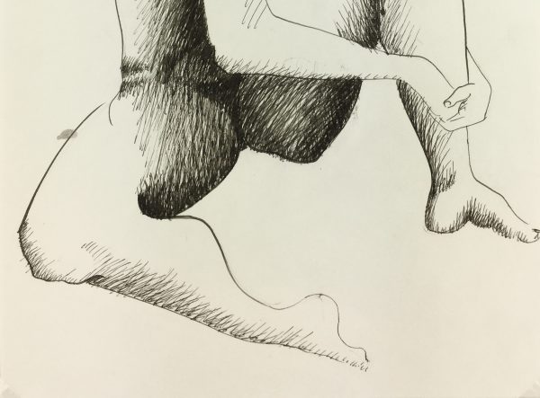 Nudes Original Art - Nude Drawing, H. Treville, 1990s