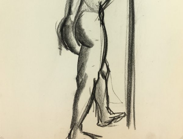 Nudes Original Art - Nude, J. Odette, c.1950