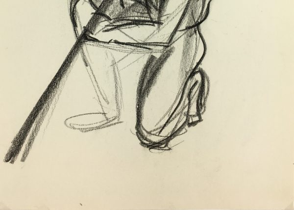 Nudes Original Art - Charcoal Nudes, French, c.1980