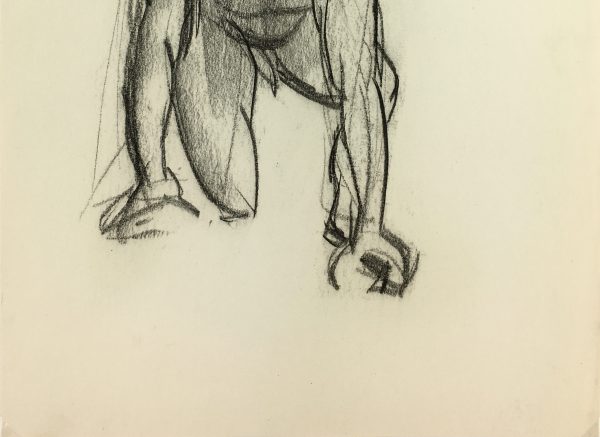 Nudes Original Art - Nude, J. Odette, c.1950