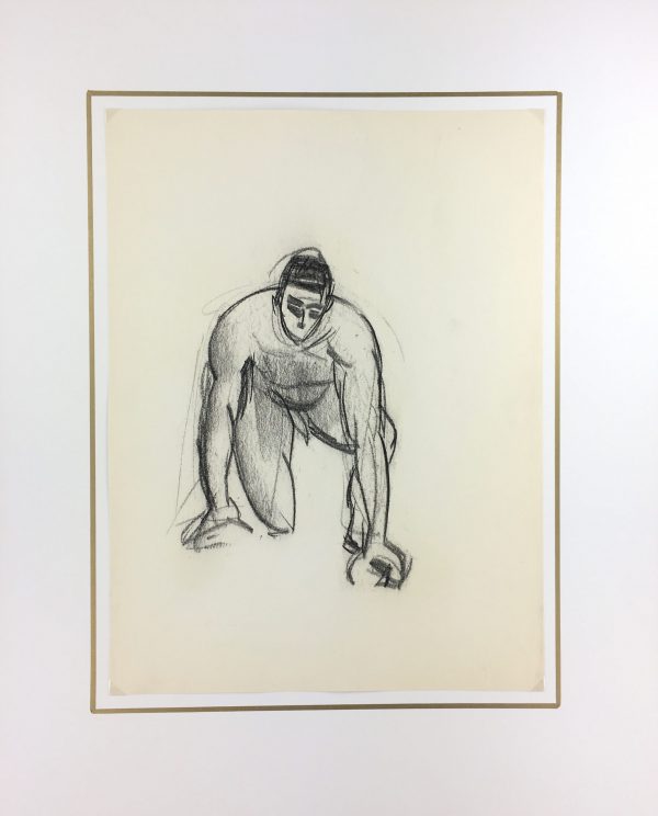 Nudes Original Art - Nude, J. Odette, c.1950