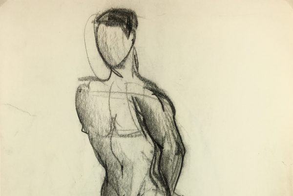 Nudes Original Art - Nude, J. Odette, c.1950