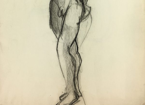 Nudes Original Art - Nude, J. Odette, c.1950