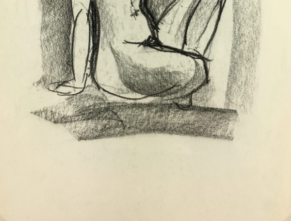 Nudes Original Art - Charcoal Nudes, French, c.1980
