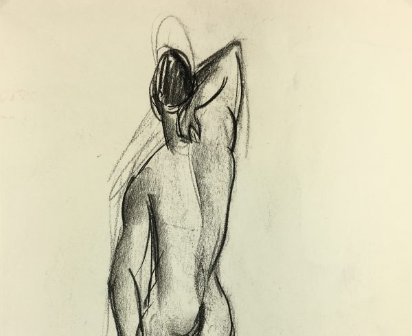 Nudes Original Art - Charcoal Nudes, French, c.1980