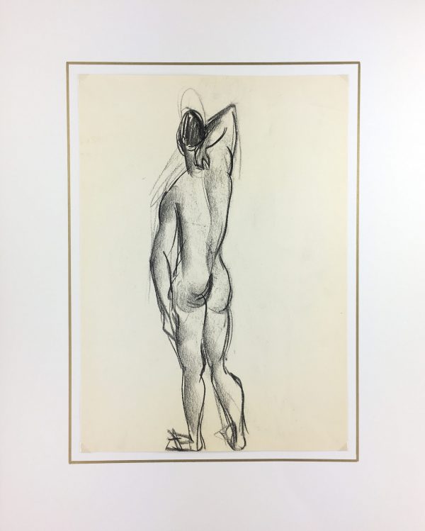 Nudes Original Art - Charcoal Nudes, French, c.1980