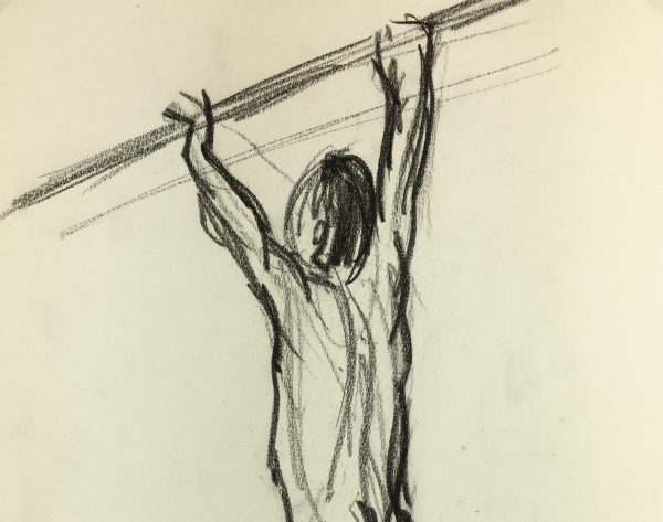 Nudes Original Art - Charcoal Nudes, French, 1980s