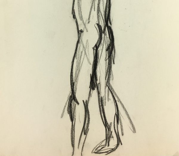 Nudes Original Art - Charcoal Nudes, French, 1980s