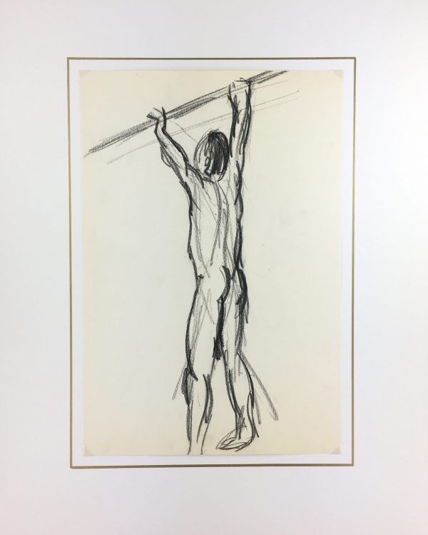 Nudes Original Art - Charcoal Nudes, French, 1980s