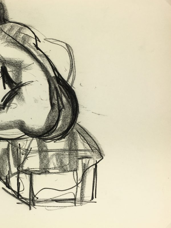 Nudes Original Art - Nude, J. Odette, c.1950