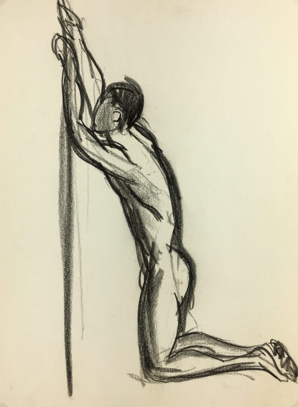 Nudes Original Art - Nude, J. Odette, c.1950